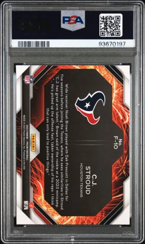 2023 Panini Prizm Fireworks Cj Stroud back