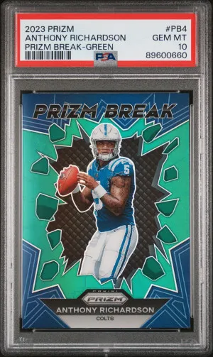 2023 Panini Prizm Prizm Break Anthony Richardson Prizm Break-Green Prizm front