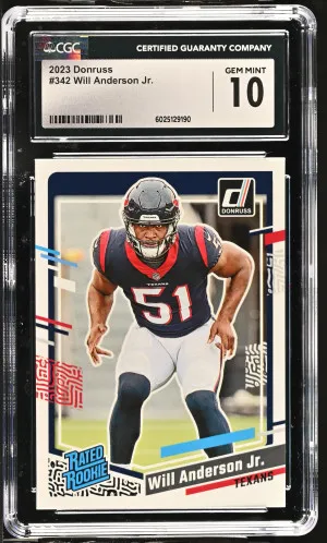 2023 Donruss #342 Will Anderson Jr. CGC 10 front