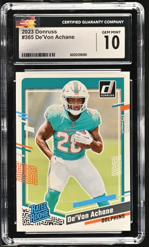 2023 Donruss #365 De'Von Achane CGC 10 front