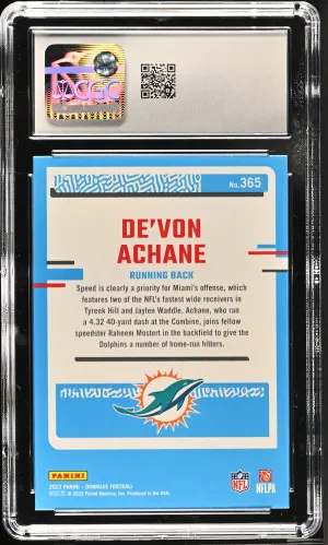 2023 Donruss #365 De'Von Achane CGC 10 back