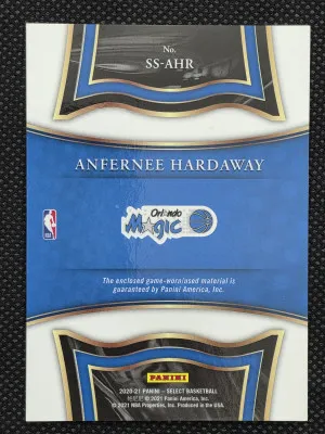 2020-21 Panini Select Anfernee Hardaway Patch #SS-AHR back