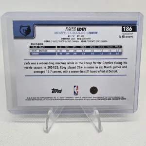 2025-26 Topps - Zach Edey #186 Gold /2025 back