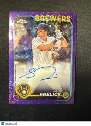 2024 Topps Chrome Sal Frelick RC Auto Purple Speckle /299 front