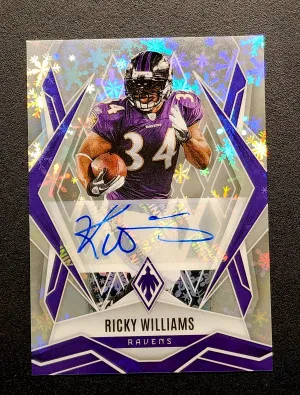 2025 Panini Phoenix Holiday Ricky Williams Autographed #17/35 front