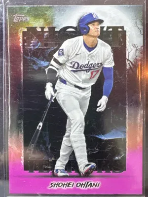 2025 Topps Update Series - Night Terrors Shohei Ohtani #NT-2 Pink Foil front