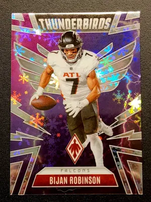 2025 Panini Phoenix Holiday Thunderbirds Bijan Robinson #152/199 front
