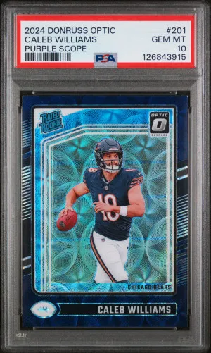2024 Panini Donruss Optic Caleb Williams Purple Scope front