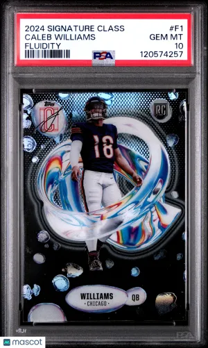 2024 Topps Signature Class Fluidity Caleb Williams #F1 PSA 10 front
