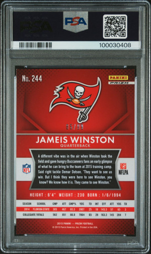 2015 Panini Prizm Jameis Winston Mojo Psa 9  /99 back