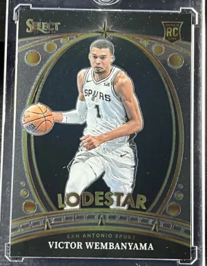 2023-24 Panini Select Basketball Victor Wembanyama RC #9 Wemby Rookie Card Spurs front