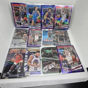 36 Card Basketball Lot Purple Shocks Prizms Parallels back