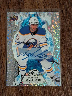 2021 Upper Deck Ice #119 Mattias Samuelsson Auto Rookie on card auto front