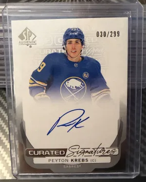 2024-25 SP Authentic Peyton Krebs Curated Signatures front