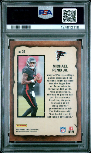 2024 Panini Mosaic Notoriety Michael Penix Jr. back
