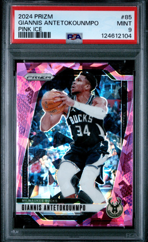 2024 Panini Prizm Giannis Antetokounmpo Pink Ice front