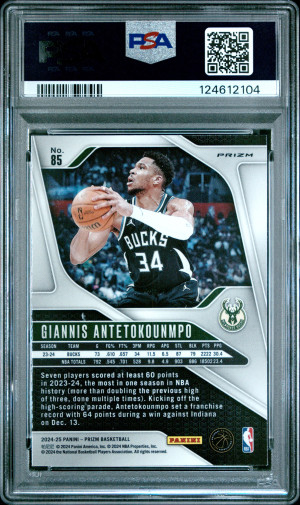 2024 Panini Prizm Giannis Antetokounmpo Pink Ice back