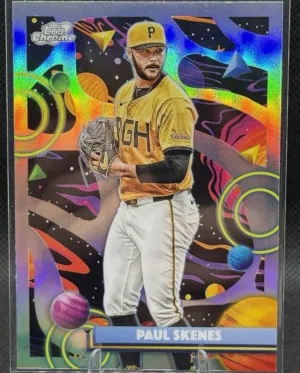 2025 Topps Cosmic Chrome #100 Paul Skenes Refractor Pirates front