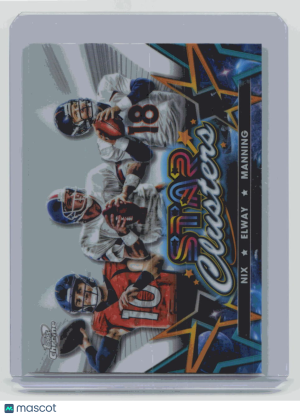 2024 Topps Cosmic Chrome Star Clusters Bo Nix Peyton Manning John Elway #SCL-2 front