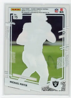 2023 Donruss Clearly Michael Mayer Rated Rookie Autograph #75 back