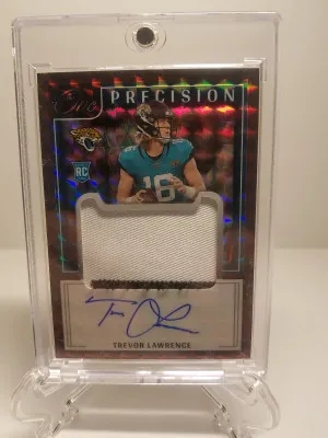 2021  Panini One Precision Trevor Lawerence rookie auto /20 front