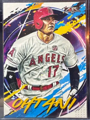 Topps 2020 Fire Shohei Ohtani #49 Los Angeles Angels MLB Baseball Card front