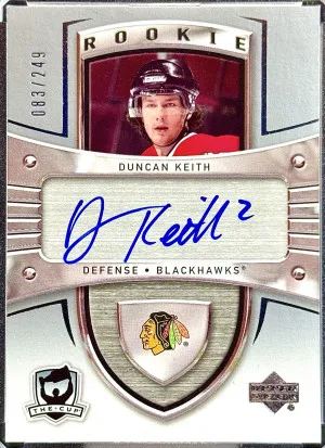 Duncan Keith 2005-06 The Cup Rookie Auto 083/249 front