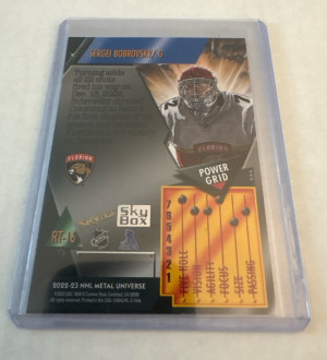 2022-23 SkyBox Metal Universe #RT-16 Sergei Bobrovsky 2013 Retro back