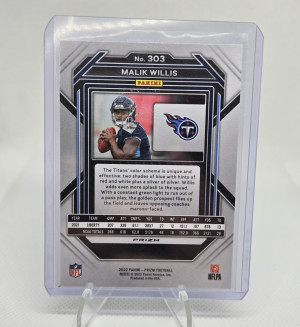 Malik Willis 2022 Panini Prizm Rookie Silver Prizm #303 Titans RC back