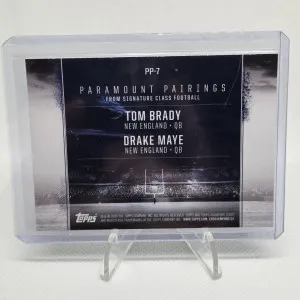 2024 Topps Signature Class Paramount Pairings Drake Maye (RC) Tom Brady #PP-7🔥 back