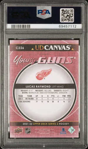 2021-2022 Upper Deck Ud Canvas Lucas Raymond Ud Canvas back