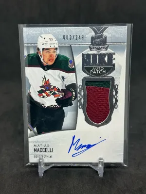 Matias Maccelli 2022-23 Upper Deck The Cup Rookie Patch Auto RPA /249 #106 front