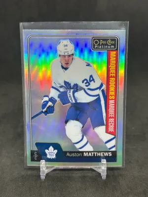 Auston Matthews 2016-17 UD O-Pee-Chee Platinum Marquee Rookie Rainbow #151 Leafs front