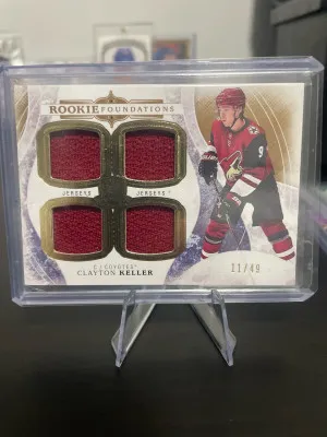 Clayton Keller Rookie Foundation Quad Patch /49 front