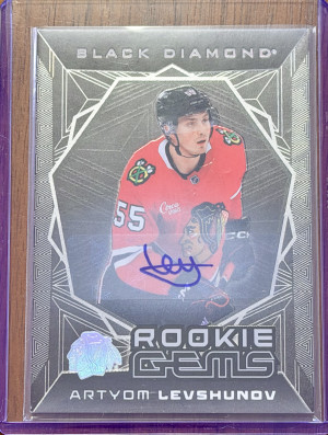 2025 Artyom Levshunov Black Diamond Rookie Gems Signatures Auto /25 front
