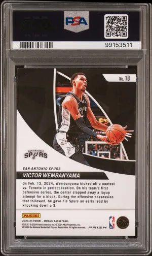 2023 Panini Mosaic Elevate Victor Wembanyama Elevate-Green back
