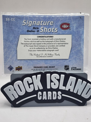 Chris Chelios 2025 Upper Deck Engrained #SS-CC Signature Shots back