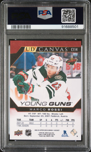 2022 Upper Deck Ud Canvas Marco Rossi Ud Canvas back