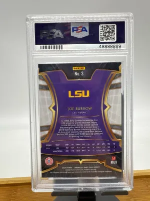 2020 Panini Chronicles Draft Picks Select Joe Burrow Select Psa 10 back