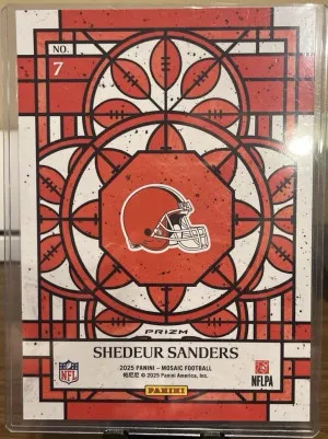 Shedeur Sanders Jumbo Stained Glass 2025 Mosaic #7 (RC) back