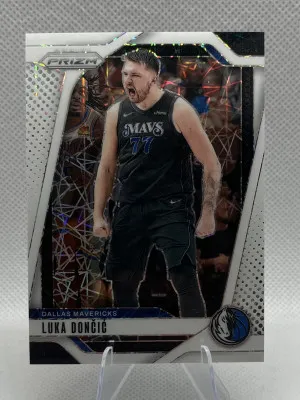 2024-25 Prizm Luka Doncic white lazers /275 front