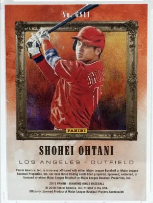 SHOHEI OHTANI ROOKIE "GALLERY OF STARS" 2018 PANINI DIAMOND KINGS #GS-11 ANGELS (RC) back