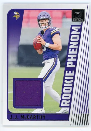 2024 Donruss J.J. McCarthy Rookie Phenom Jersey #RPJ-JJM front