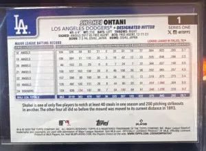 Shohei Ohtani 2025 Topps Series 1 CELEBRATIONS CONFETTI SPARKLE SP! DODGERS! back