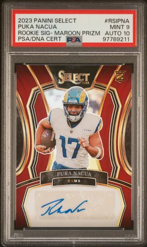 2023 Puka Nacka Select Rookie Signatures Maroon /75 Low Pop! front