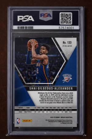 2019 Shai Gilgeous-Alexander Mosaic Gold Wave #133 PSA 10 Low Pop! back
