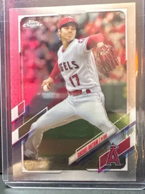 2021 TOPPS CHROME BASEBALL REFRACTOR #159 SHOHEI OHTANI LOS ANGELES ANGELS front