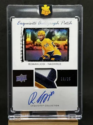 Roman Josi 2021-22 Cup Exquisite Tribute Patch Auto  front