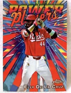 2025 Elly De La Cruz Topps Chrome Power Players Cincinnati Reds #PP-10 front