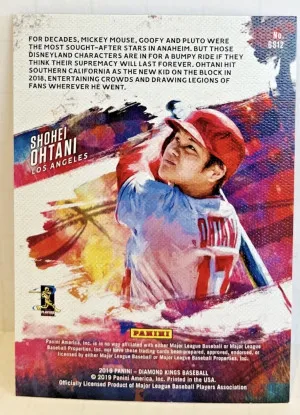 Shohei Ohtani 2019 Diamond Kings Gallery Of Stars GS-12 back
